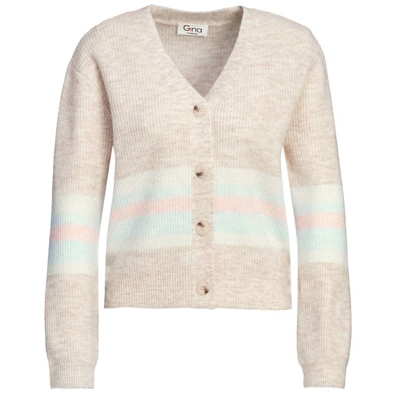 Damen Strickjacke mit farbigen Streifen Damen Strickjacke mit farbigen Streifen von Gina