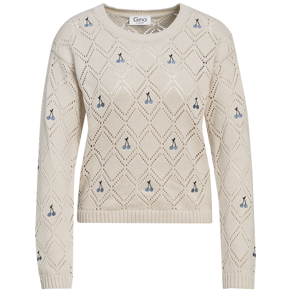 Damen Strickpullover mit Häkel-Muster Damen Strickpullover mit Häkel-Muster von Gina