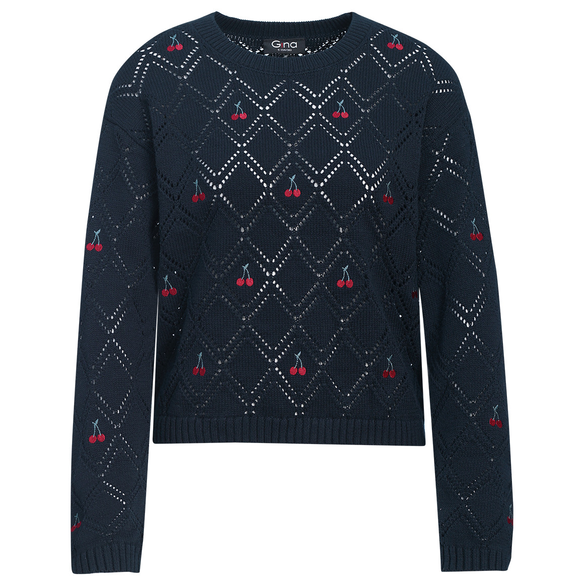 Damen Strickpullover mit Häkel-Muster Damen Strickpullover mit Häkel-Muster von Gina