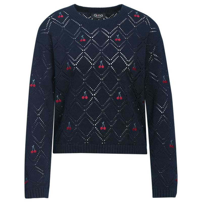 Damen Strickpullover mit Häkel-Muster von Gina