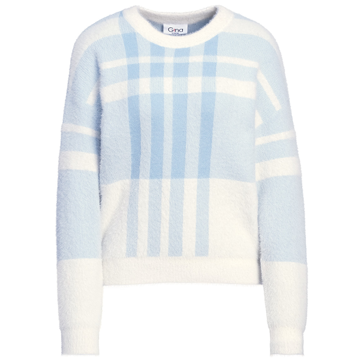 Damen Strickpullover mit Karomuster von Gina