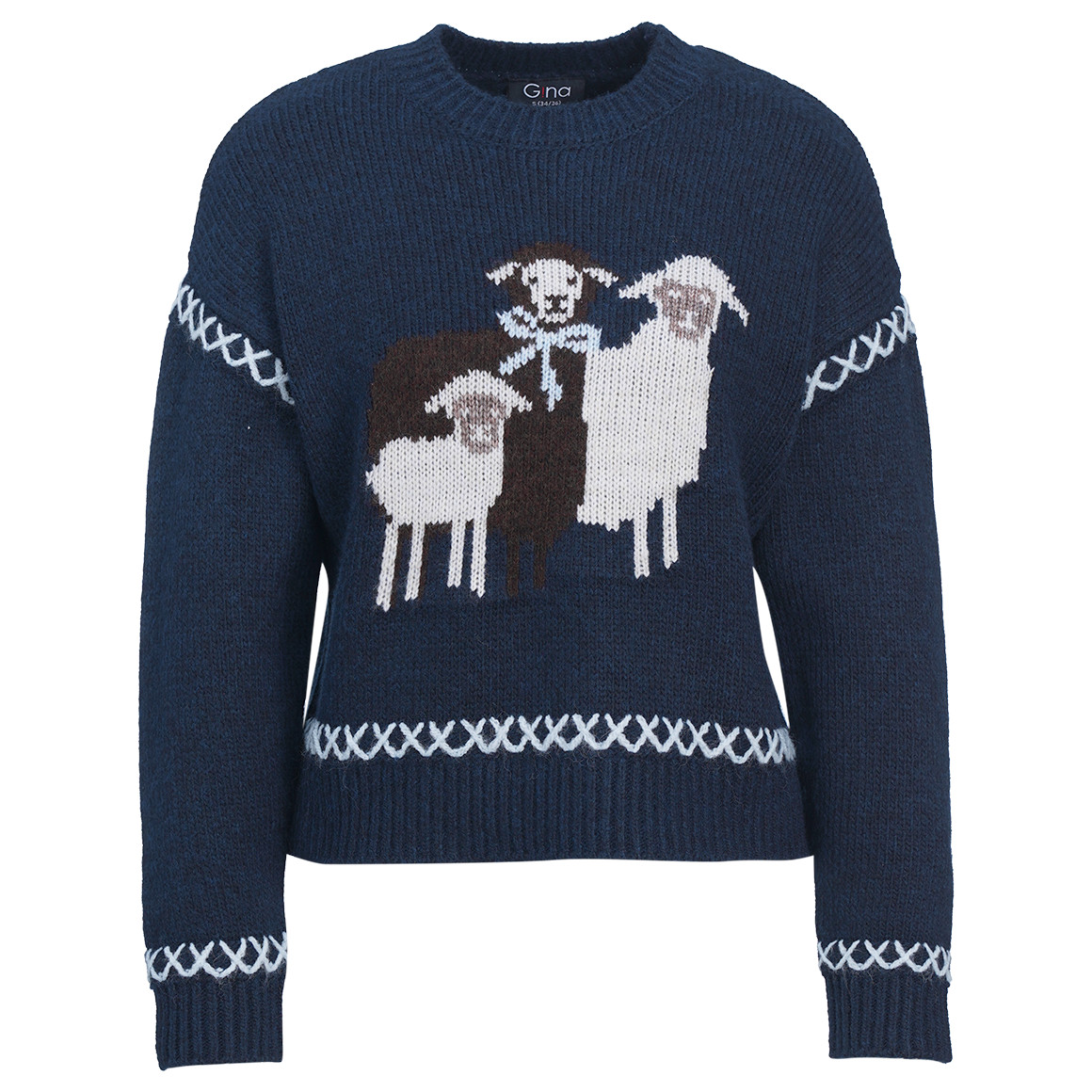 Damen Strickpullover mit Schaf-Motiv Damen Strickpullover mit Schaf-Motiv von Gina