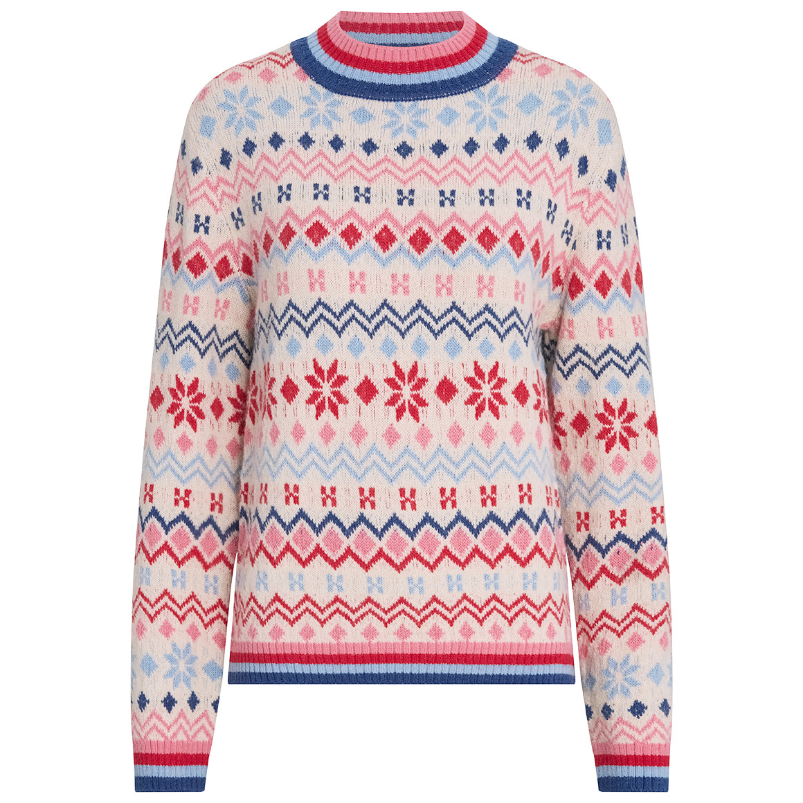 Damen Strickpullover mit buntem Muster von Gina