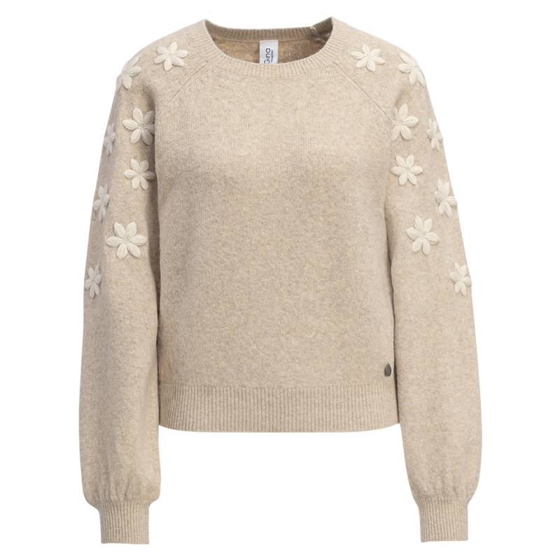 Damen Strickpullover mit floraler Applikation von Gina