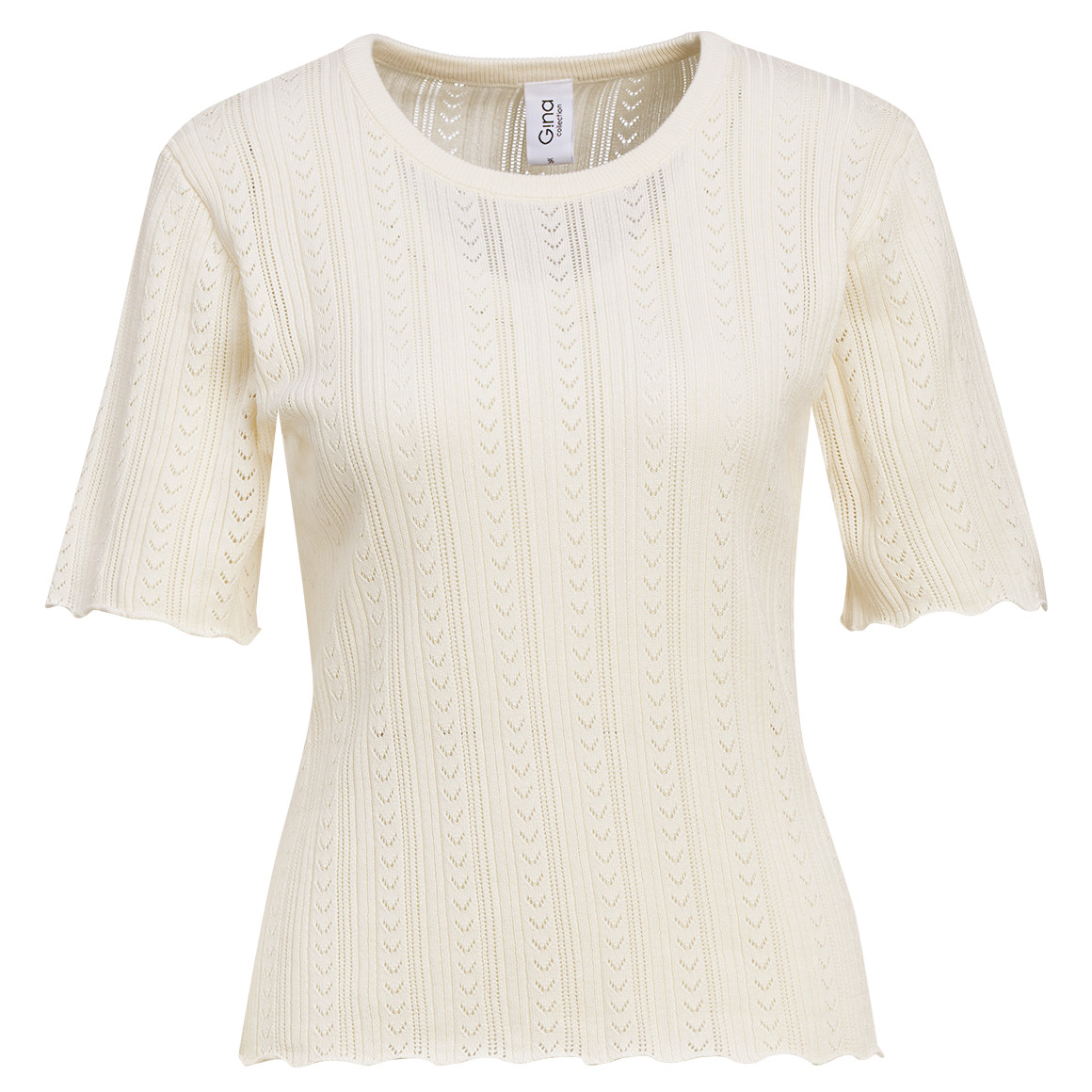 Damen Strickshirt mit Wellenbündchen Damen Strickshirt mit Wellenbündchen von Gina