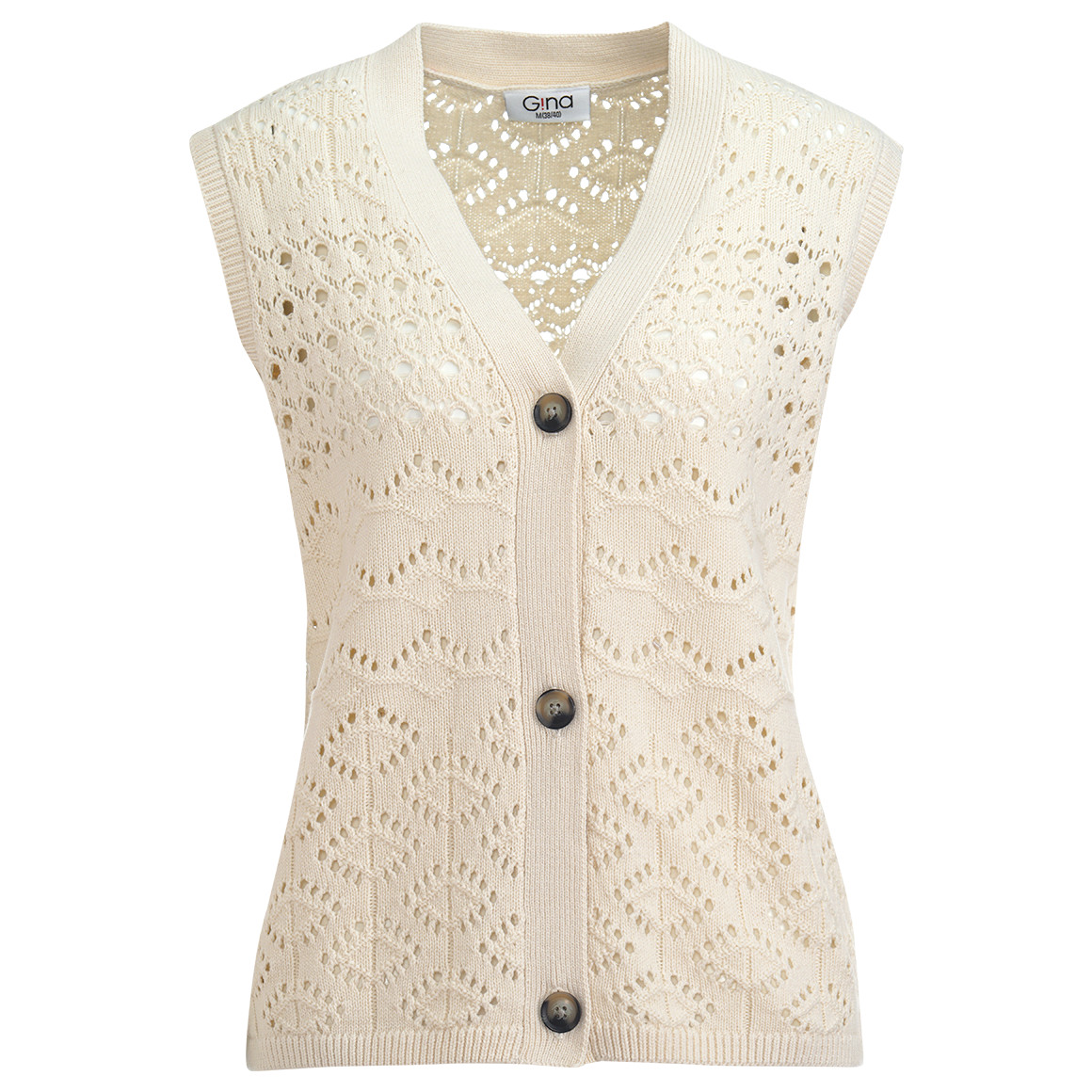 Damen Strickweste mit Ajourmuster von Gina