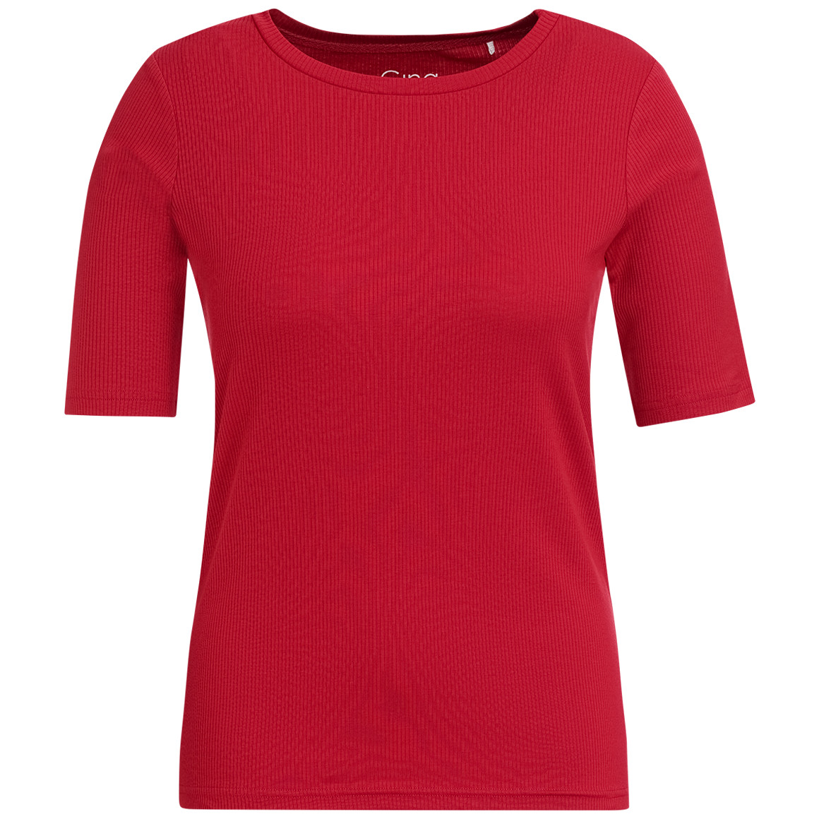 Damen T-Shirt in gerippter Struktur Damen T-Shirt in gerippter Struktur von Gina