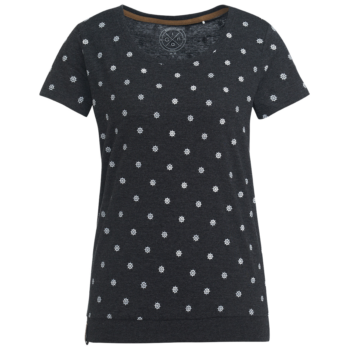Damen T-Shirt mit Allover-Muster von Gina