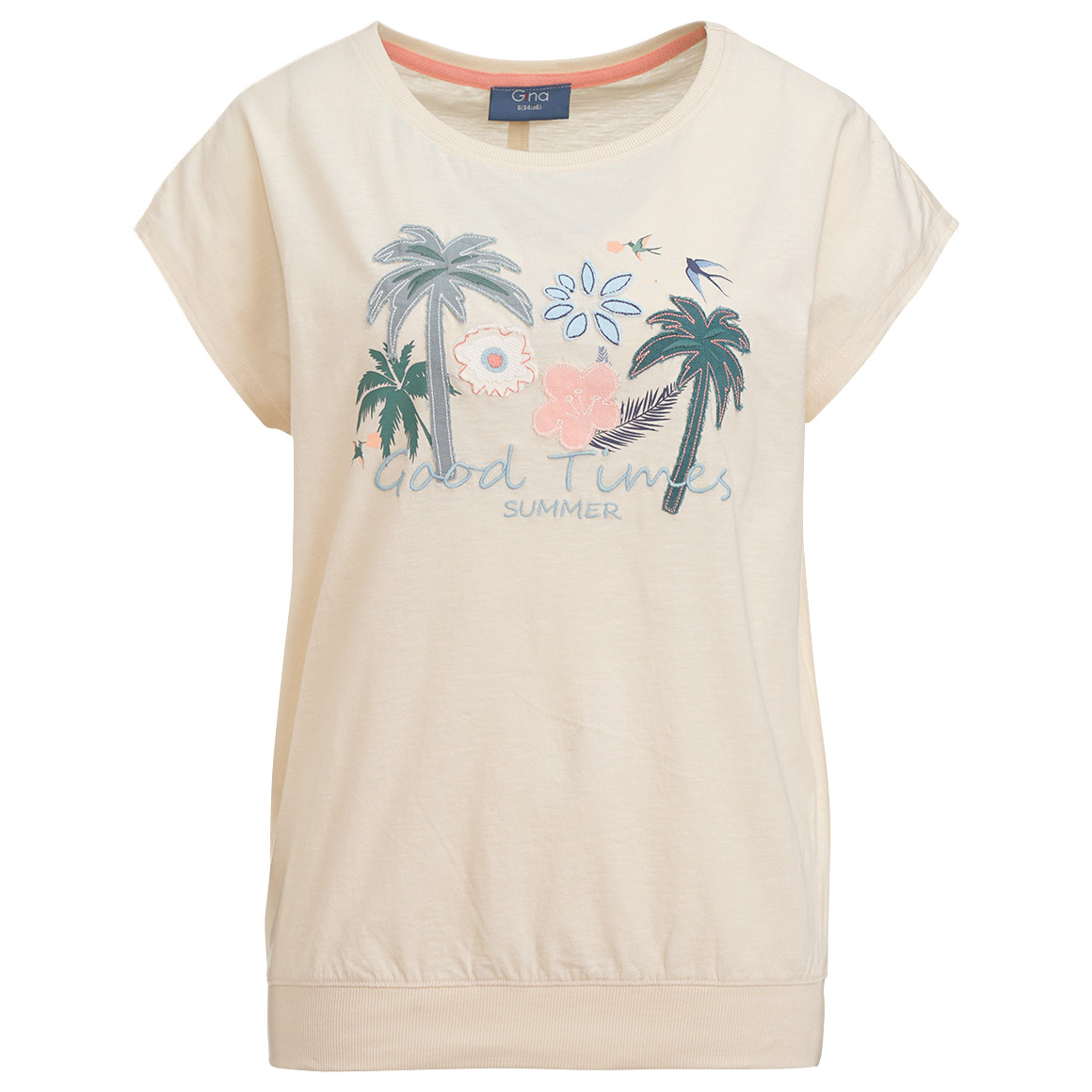 Damen T-Shirt mit Aufnäher Damen T-Shirt mit Aufnäher von Gina