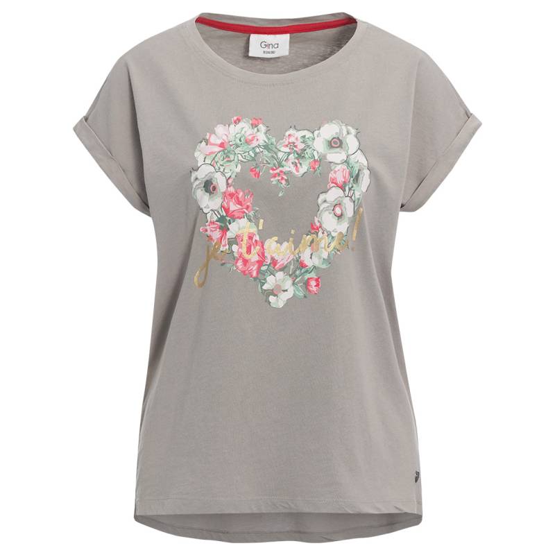 Damen T-Shirt mit Blumen-Motiv von Gina