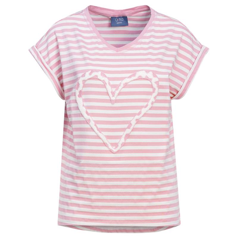Damen T-Shirt mit Herz-Applikation von Gina