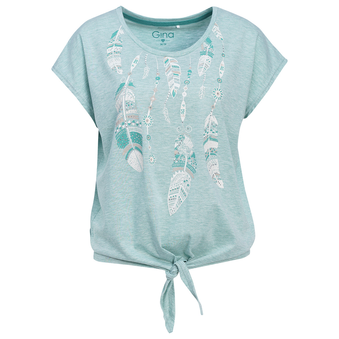 Damen T-Shirt mit Knotendetail Damen T-Shirt mit Knotendetail von Gina