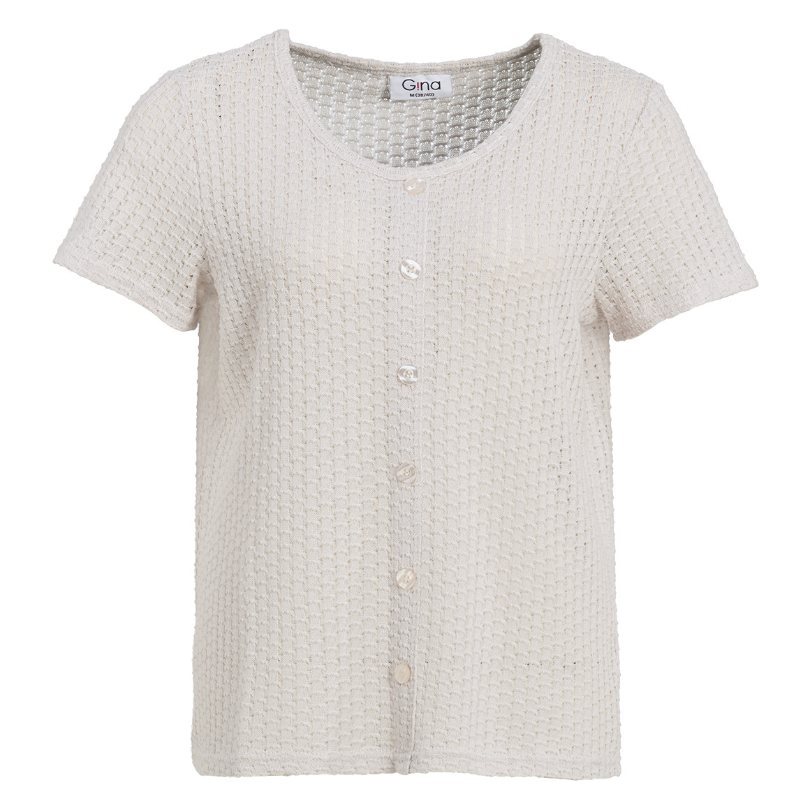 Damen T-Shirt mit Lochstickerei Damen T-Shirt mit Lochstickerei von Gina