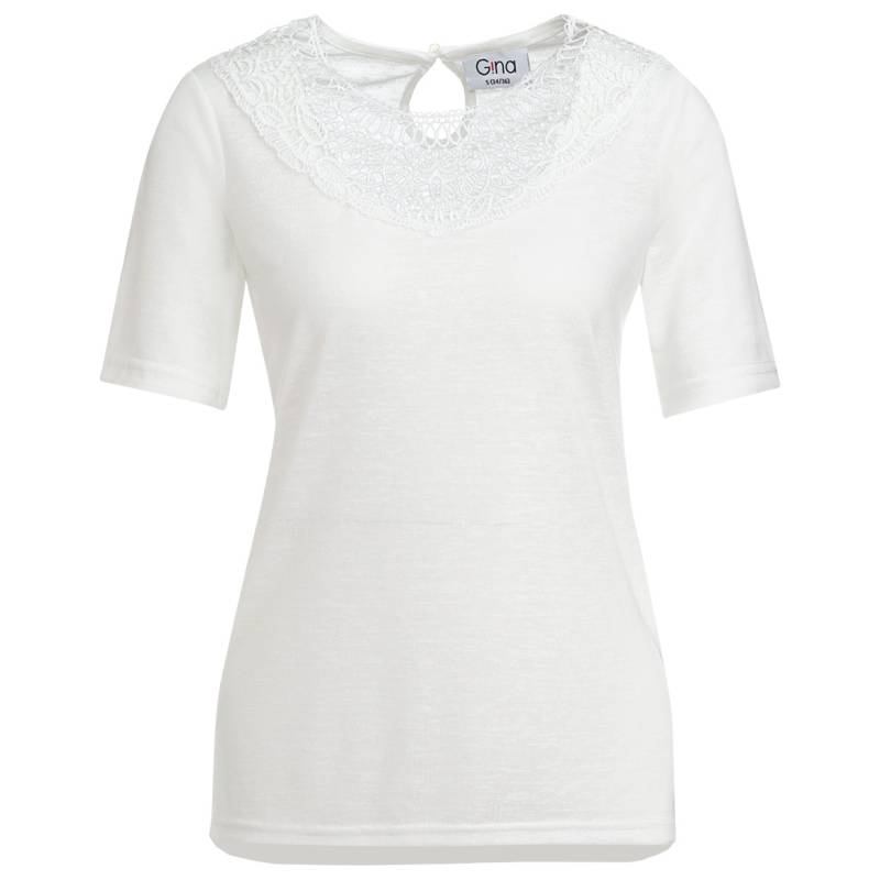 Damen T-Shirt mit Spitzenausschnitt von Gina