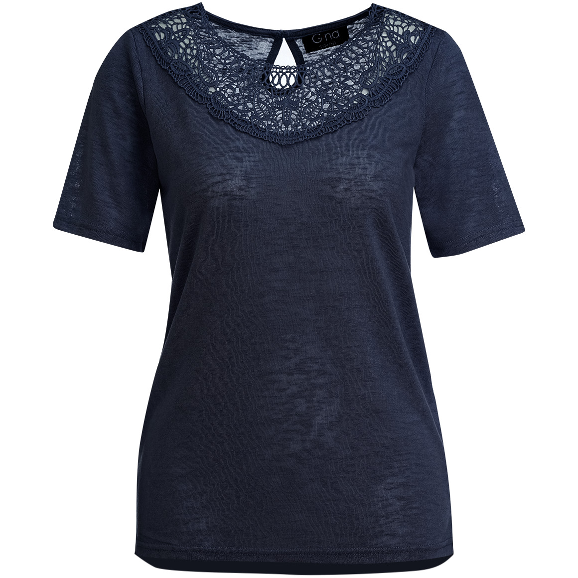 Damen T-Shirt mit Spitzenausschnitt Damen T-Shirt mit Spitzenausschnitt von Gina