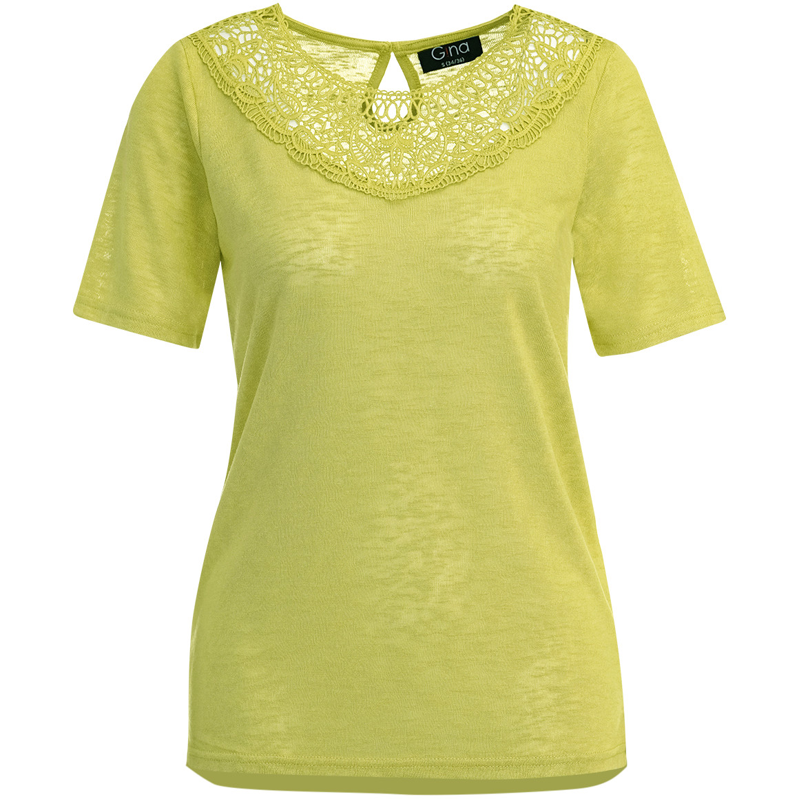 Damen T-Shirt mit Spitzenausschnitt von Gina