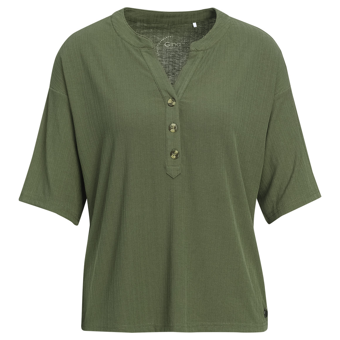 Damen T-Shirt mit Strukturstreifen von Gina