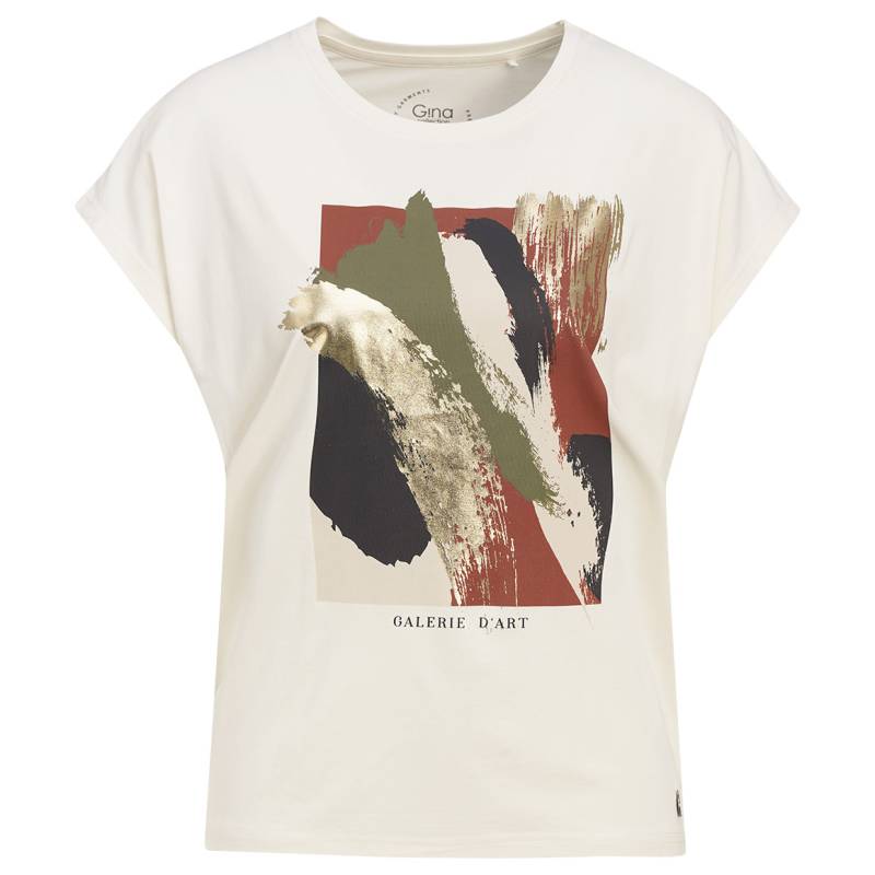 Damen T-Shirt mit glänzendem Print von Gina