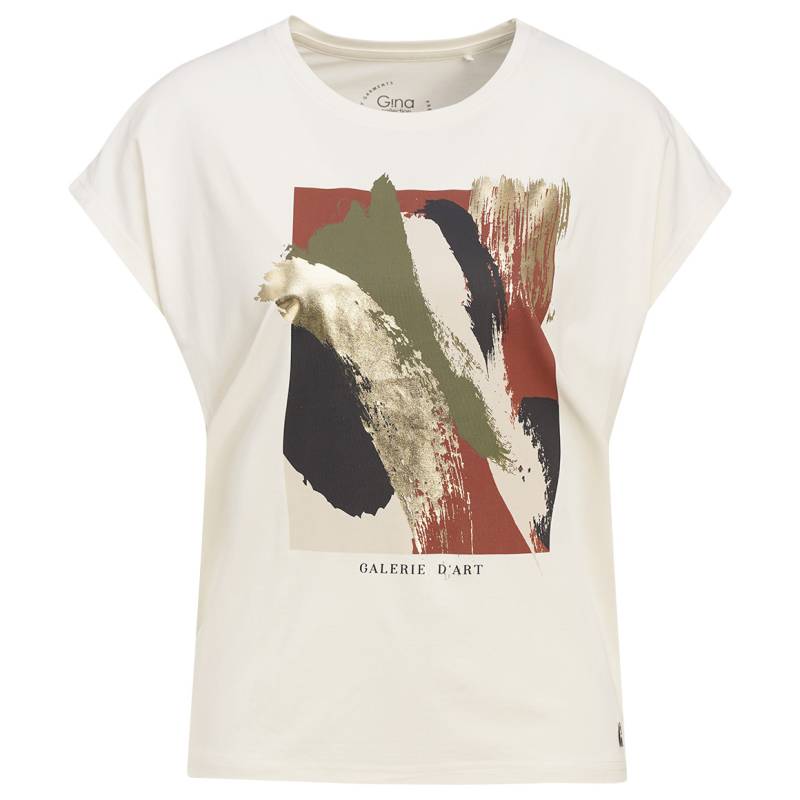 Damen T-Shirt mit glänzendem Print Damen T-Shirt mit glänzendem Print von Gina