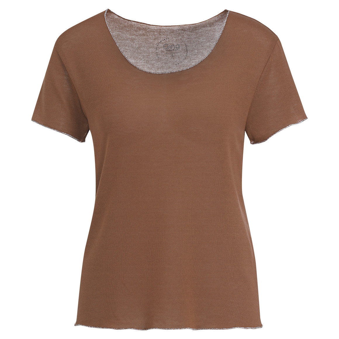 Damen T-Shirt mit glänzender Abschlussnaht von Gina