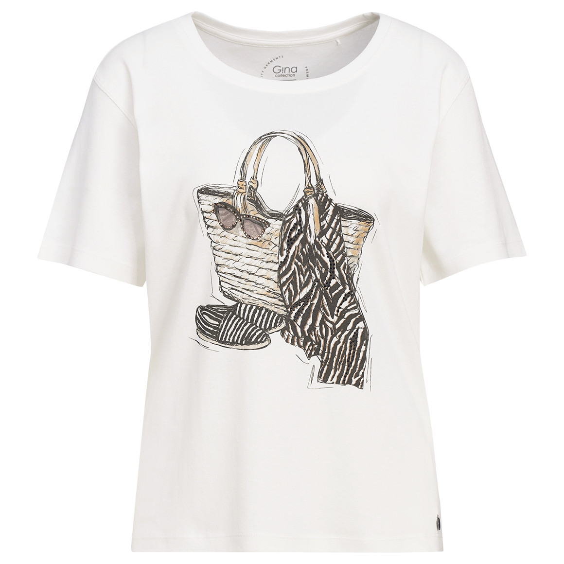Damen T-Shirt mit verziertem Print von Gina