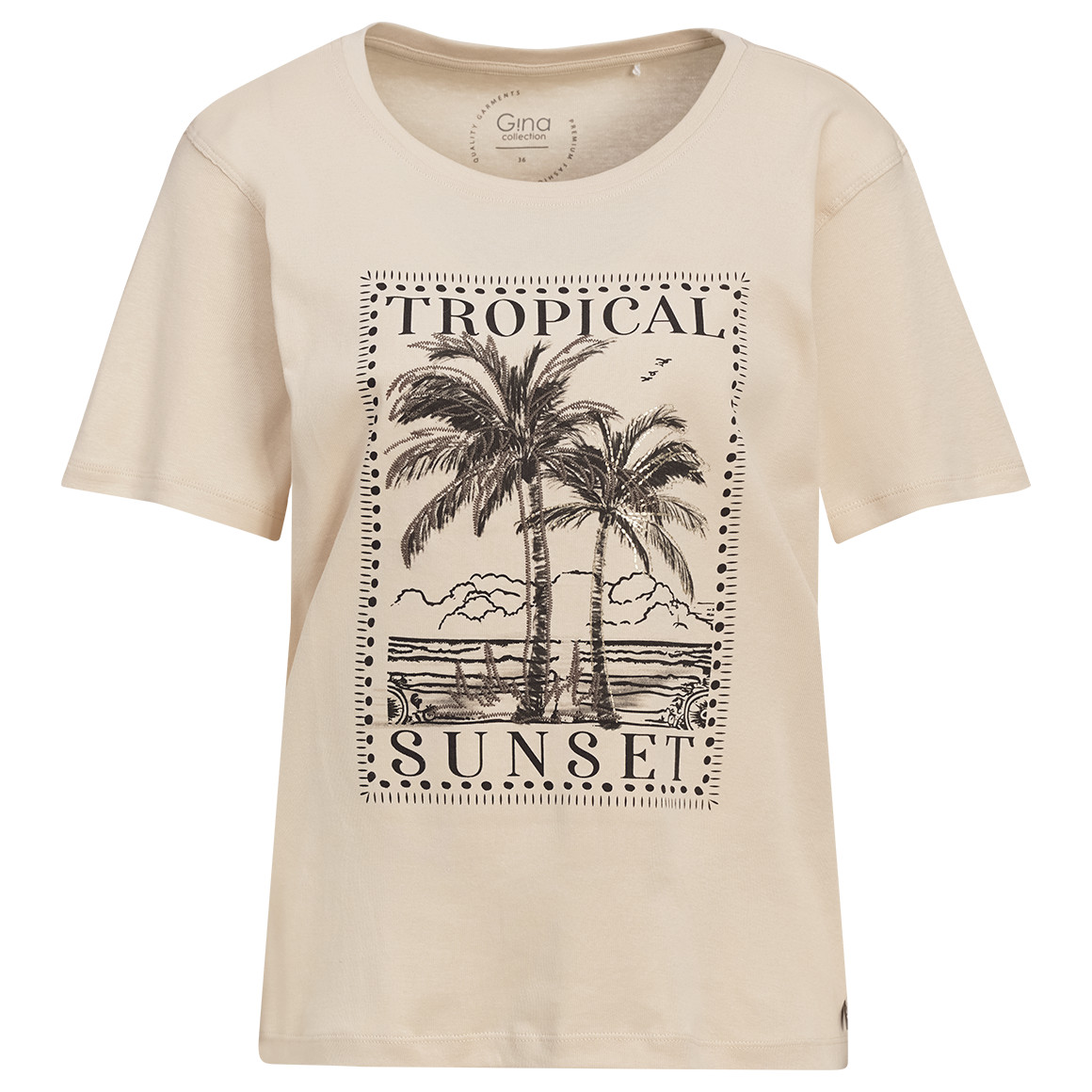 Damen T-Shirt mit verziertem Print von Gina