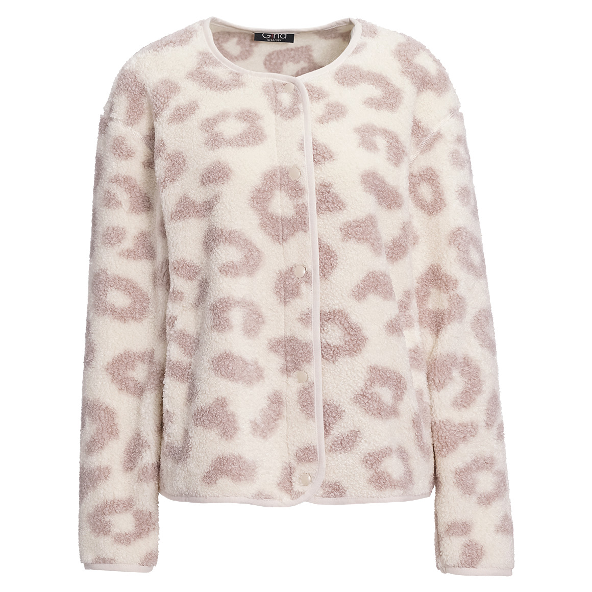 Damen Teddyjacke mit Allover-Muster von Gina
