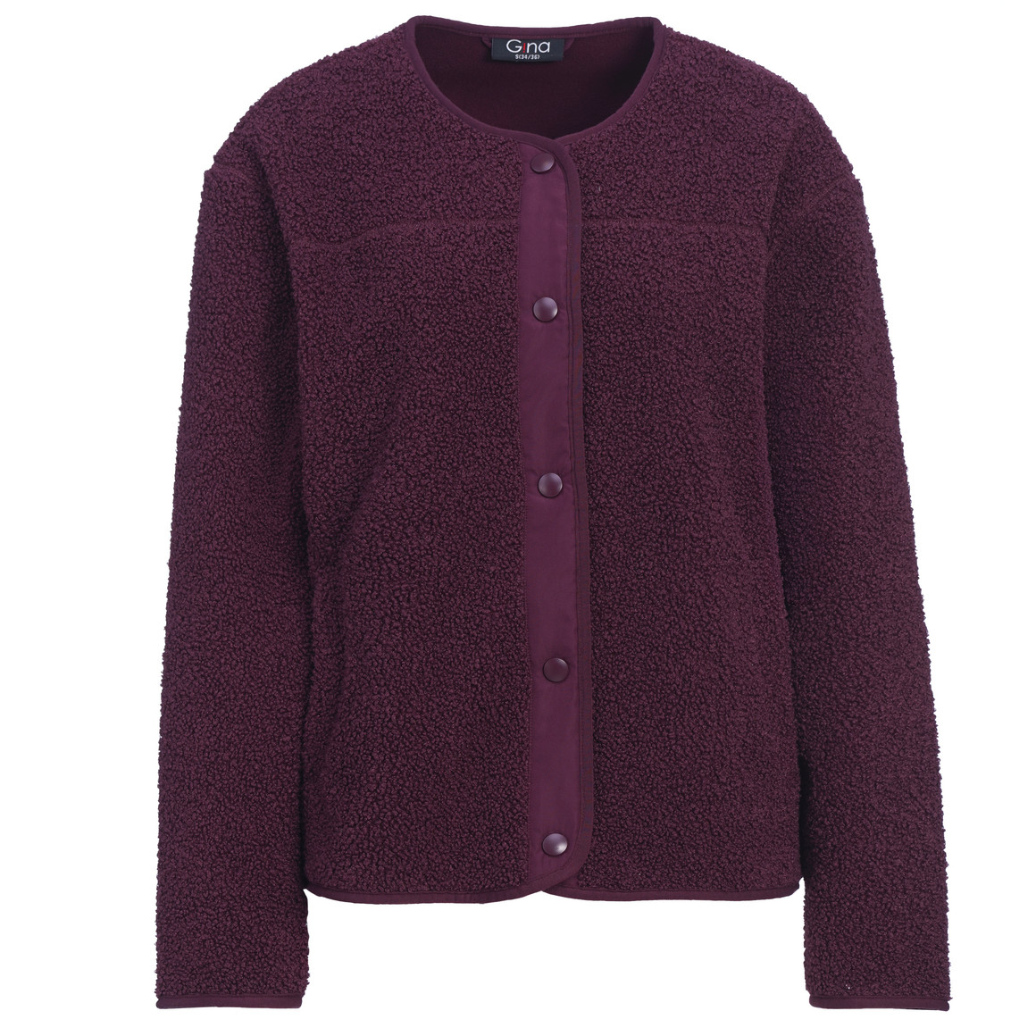 Damen Teddyjacke mit Druckknopfleiste Damen Teddyjacke mit Druckknopfleiste von Gina