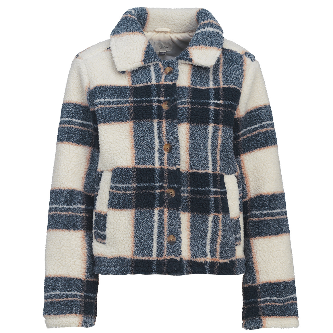 Damen Teddyjacke mit Karo-Muster Damen Teddyjacke mit Karo-Muster von Gina