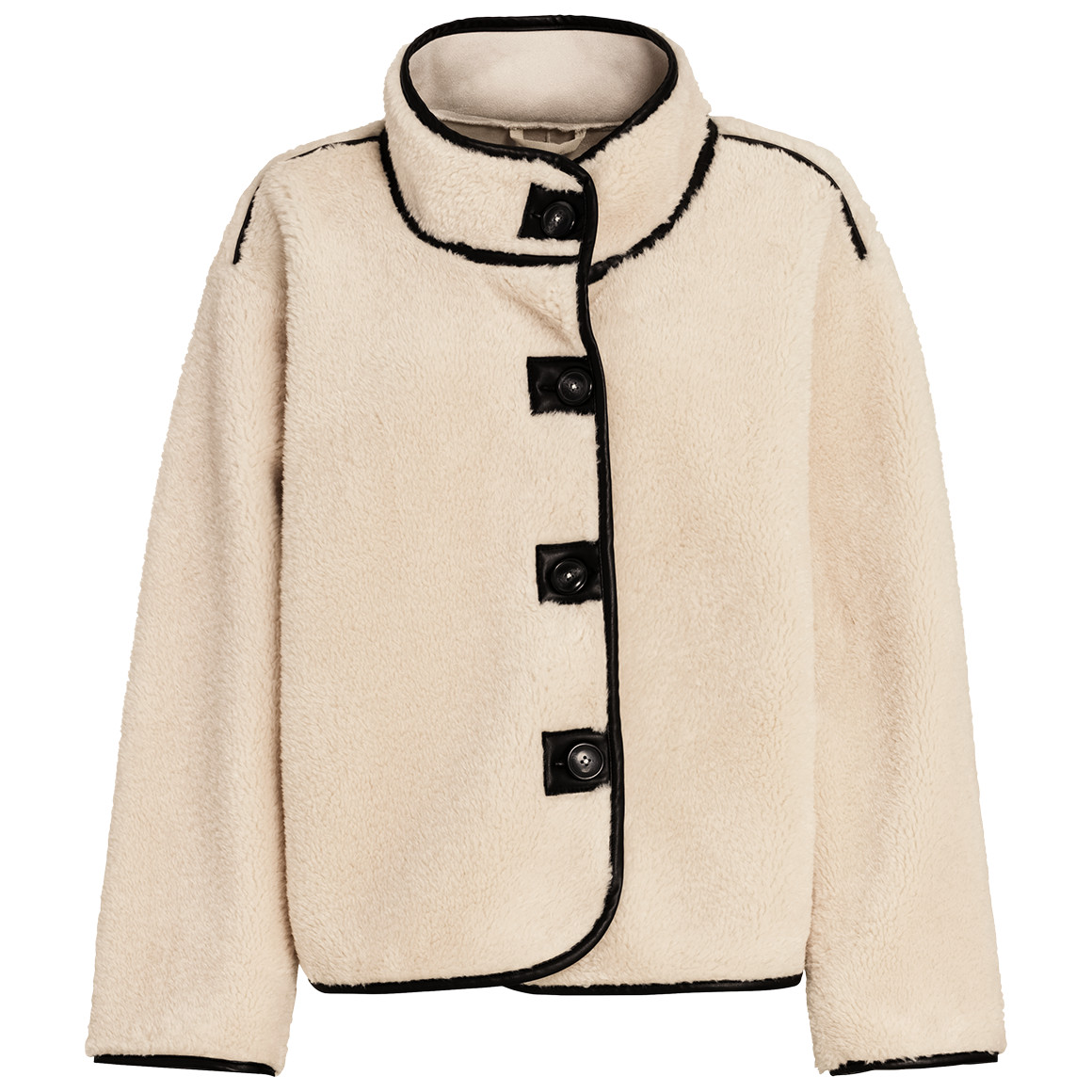 Damen Teddyjacke mit Knopfleiste von Gina