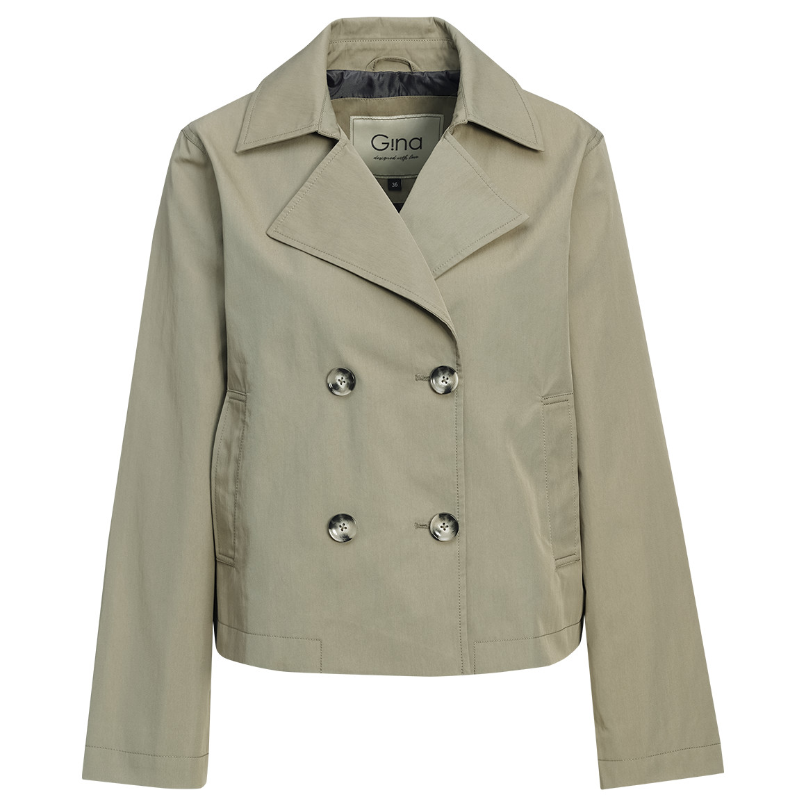 Damen Trenchjacke mit doppelter Knopfreihe Damen Trenchjacke mit doppelter Knopfreihe von Gina