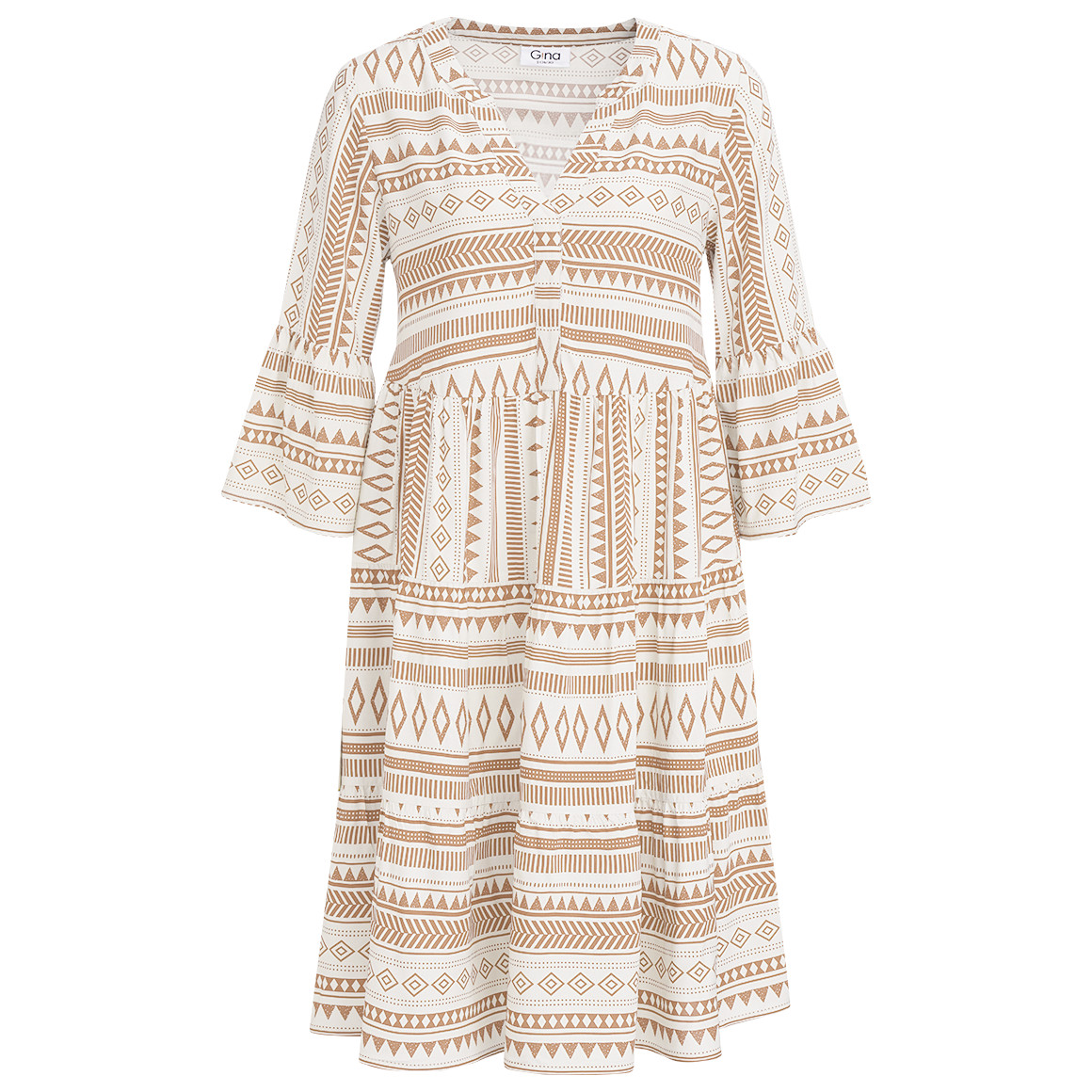 Damen Tunika-Kleid mit Allover-Muster von Gina