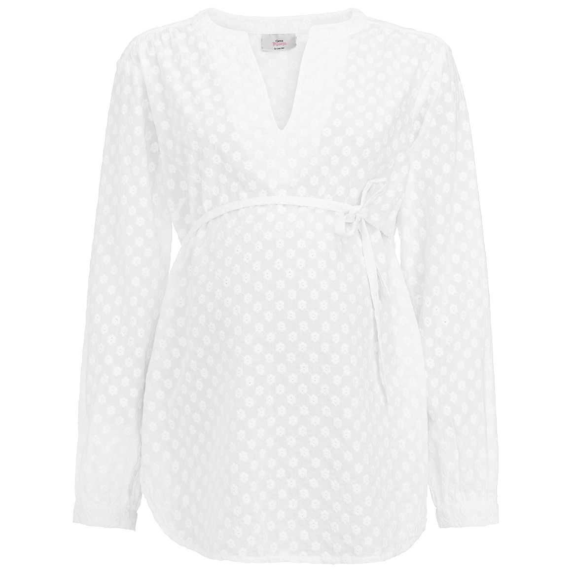 Damen Umstands-Bluse mit Blumen-Stickerei von Gina