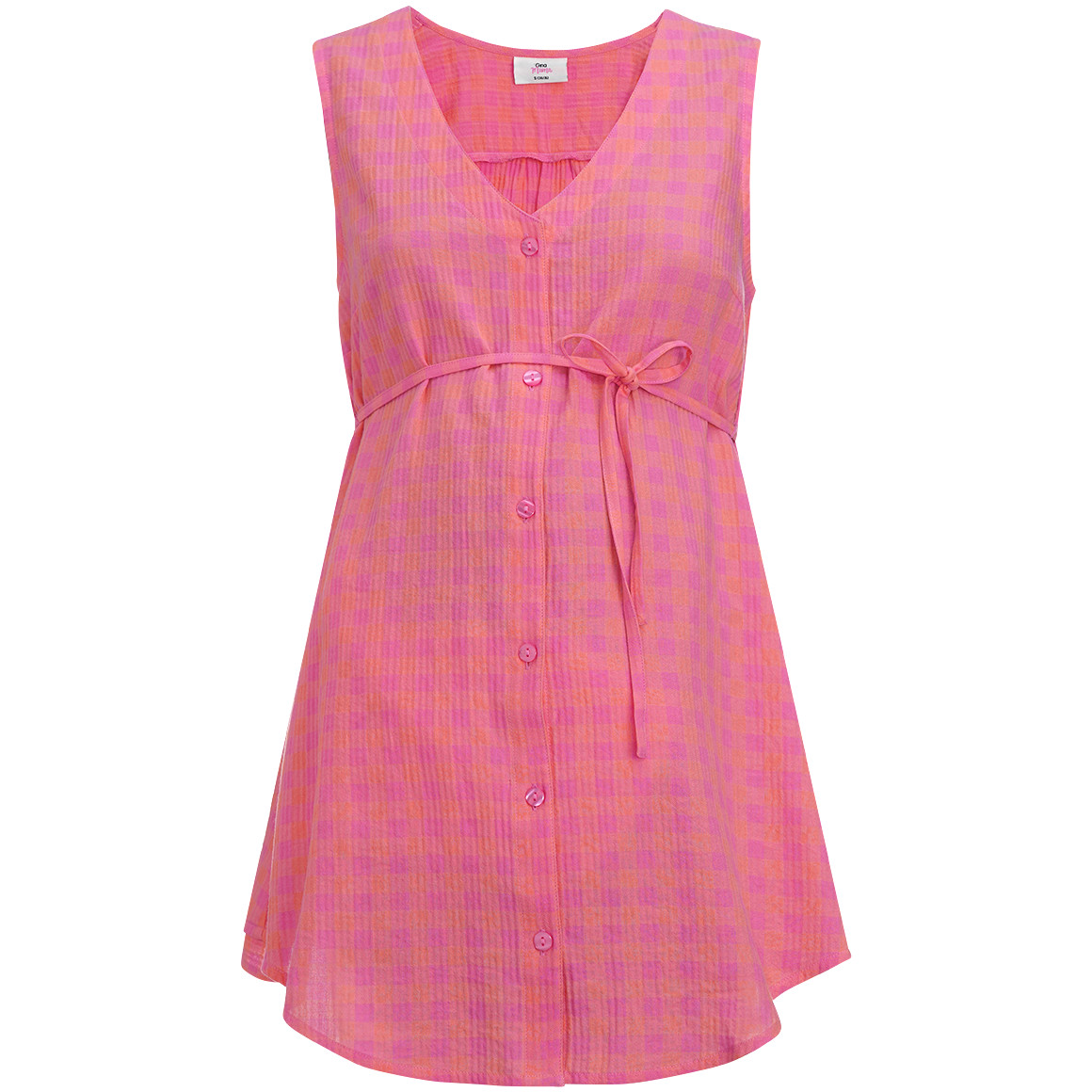 Damen Umstands-Bluse mit Karo-Muster von Gina