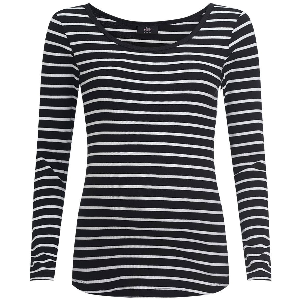 Damen Umstands-Langarmshirt im Ringel-Look von Gina