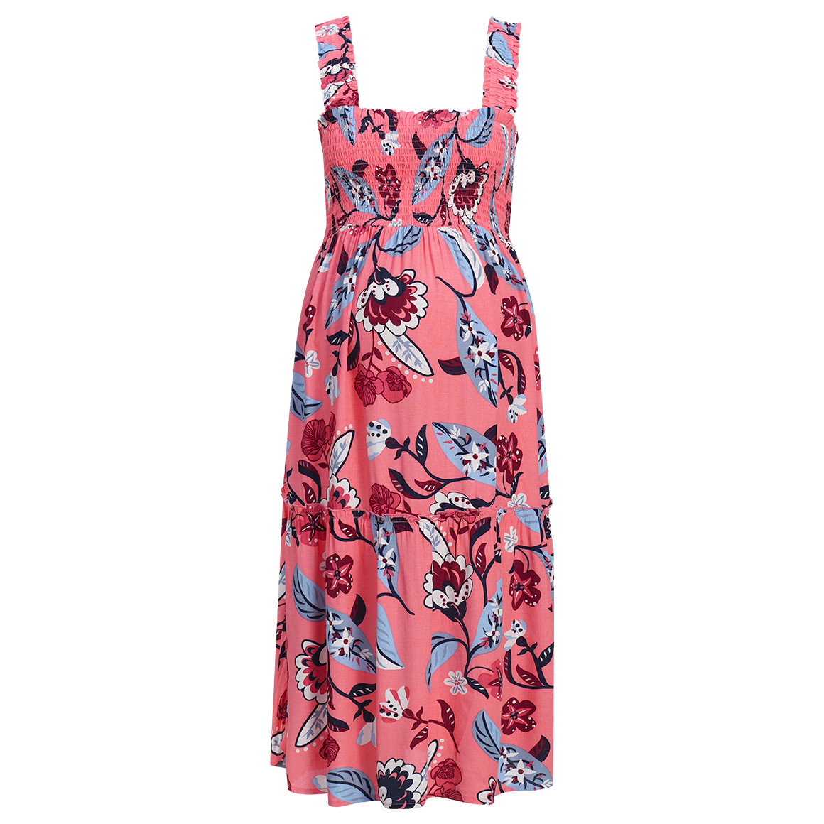 Damen Umstands-Maxikleid mit Blumen-Print von Gina