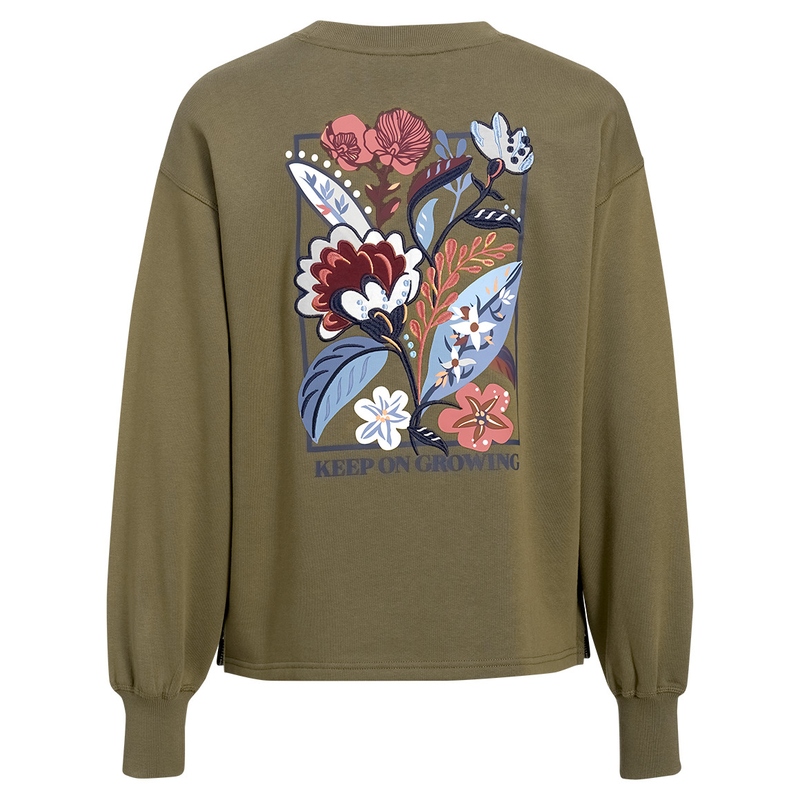 Damen Umstands-Sweatshirt mit floralem Motiv von Gina
