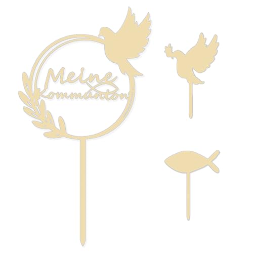 Tortenaufleger für Die Taufe,Cake Topper Taufe Holz Tortendeko Torten Meine Taufe Personalisiert Tortenstecker Fisch Tortenfigur Taube Taufe Tortendeko für Kuchen Deko Party Dekoration Junge Mädchen Tortenaufleger für Die Taufe,Cake Topper Taufe Holz Tortendeko Torten Meine Taufe Personalisiert Tortenstecker Fisch Tortenfigur Taube Taufe Tortendeko für Kuchen Deko Party Dekoration Junge Mädchen von Ginddy