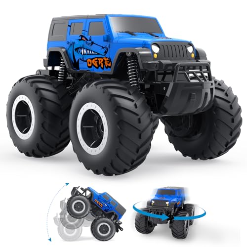 Gindoly 2,4 GHz Ferngesteuertes Spielzeugauto Monstertruck, 4WD 15+ km/h Hobby Offroad RC Auto, Wasserdicht Geländewagen Auto mit 2 Batterien, Spielzeug für Kinder ab 6 7 8 9 10 11 12 Jahre-Haie Gindoly 2,4 GHz Ferngesteuertes Spielzeugauto Monstertruck, 4WD 15+ km/h Hobby Offroad RC Auto, Wasserdicht Geländewagen Auto mit 2 Batterien, Spielzeug für Kinder ab 6 7 8 9 10 11 12 Jahre-Haie von Gindoly