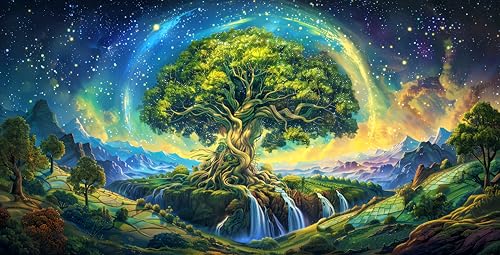 Ginfonr Puzzle 1000 Teile, Baum Puzzle Erwachsene Herausforderndes Rätsel,Landschaft Puzzlespiele Für Die Ganze Familie, EIN Festliches Geschenk Für Freunde in Einer Schönen Verpackung von Ginfonr