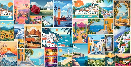 Ginfonr Puzzle 1000 Teile, Landschaft Puzzle Erwachsene Herausforderndes Rätsel,Reiseerinnerungen Puzzlespiele Für Die Ganze Familie, EIN Festliches Geschenk Für Freunde in Einer Schönen Verpackung von Ginfonr