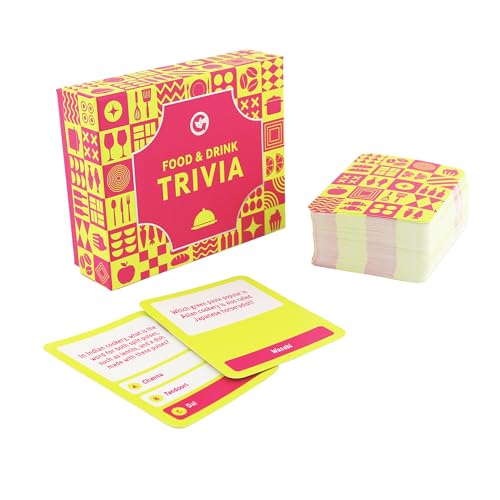 Ginger Fox Food & Drink Trivia-Kartenspiel, lustiges und herausforderndes Quiz für Feinschmecker, Getränkeliebhaber und Trivia-Fans, ideal für Spielabende, Partys und Versammlungen, Testen Sie Ihr Ginger Fox Food & Drink Trivia-Kartenspiel, lustiges und herausforderndes Quiz für Feinschmecker, Getränkeliebhaber und Trivia-Fans, ideal für Spielabende, Partys und Versammlungen, Testen Sie Ihr von Ginger Fox
