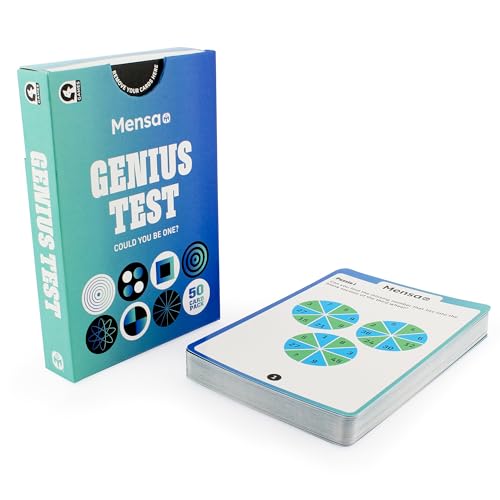 Ginger Fox Official Mensa Genius Test - Test Your Brainpower - 50 doppelseitige Puzzle-Karten von Ginger Fox