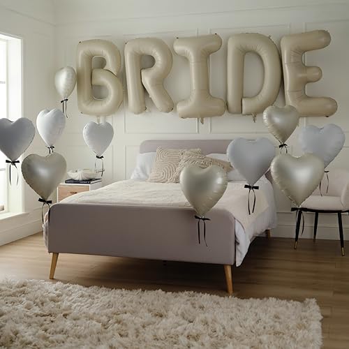 Ballon Decke Kit mit Herzballons & "BRIDE" Ballon Buchstaben in Creme - Junggesellinnenabschied Deko Set Ballon Decke Kit mit Herzballons & "BRIDE" Ballon Buchstaben in Creme - Junggesellinnenabschied Deko Set von Ginger Ray