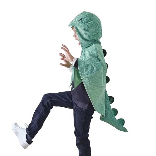 Ginger Ray Grüner Dinosaurier-Umhang für Jungen mit Schuppen, Zähnen und Wirbelsäulendetail für Geburtstage und Kostümpartys. Alter: 3–7 Jahre von Ginger Ray