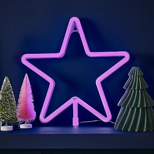 Ginger Ray Christmas Pink Large Light Up Stern Neon Licht Kamin Tischdekoration von Ginger Ray