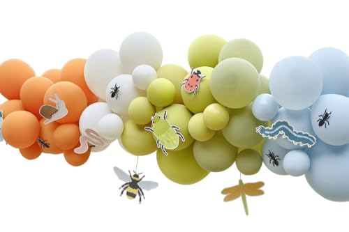 Ginger Ray Gruseliger Krabbelkäfer-Ballonbogen mit 55 Latexballons und 10 Kartenausschnitten als Dekoration für Kindergeburtstage von Ginger Ray