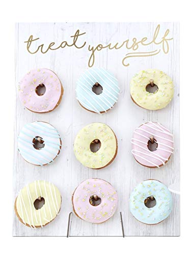 Ginger Ray Donut-Wanddekoration, mit Goldfolie, Platz für 9 Donuts, Weiß von Ginger Ray