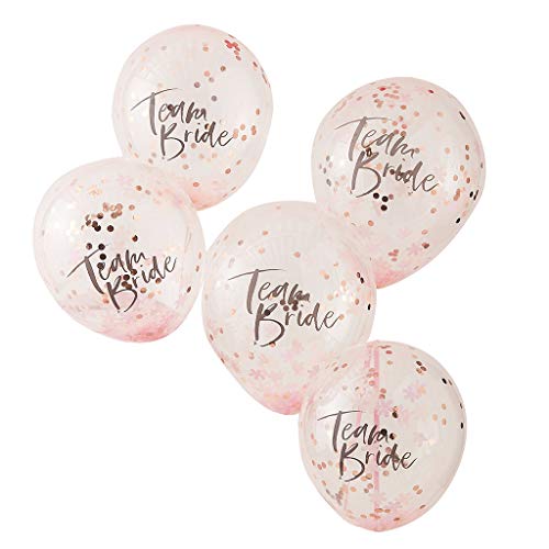 Ginger Ray Floral Hen Party Konfetti gefüllt dekorative Luftballons rosa 5 Stück mehrfarbig, 3 von Ginger Ray