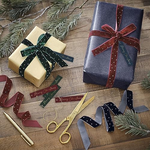 Ginger Ray Gift Tags and Velvet Ribbon Geschenkpapier-Set für Weihnachtsgeschenke, Cartoon von Ginger Ray